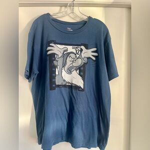 Disney Grumpy Graphic Tee Men’s XL Blue  Vintage Disney Store T-Shirt